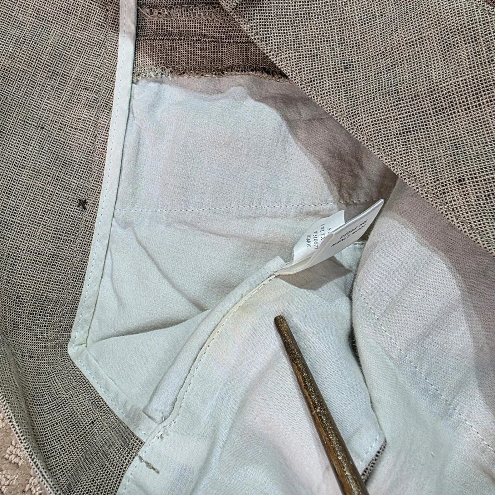 Banana Republic Ryan Fit Pants 2 Gray 100% Linen Wide Leg Lightweight 1172